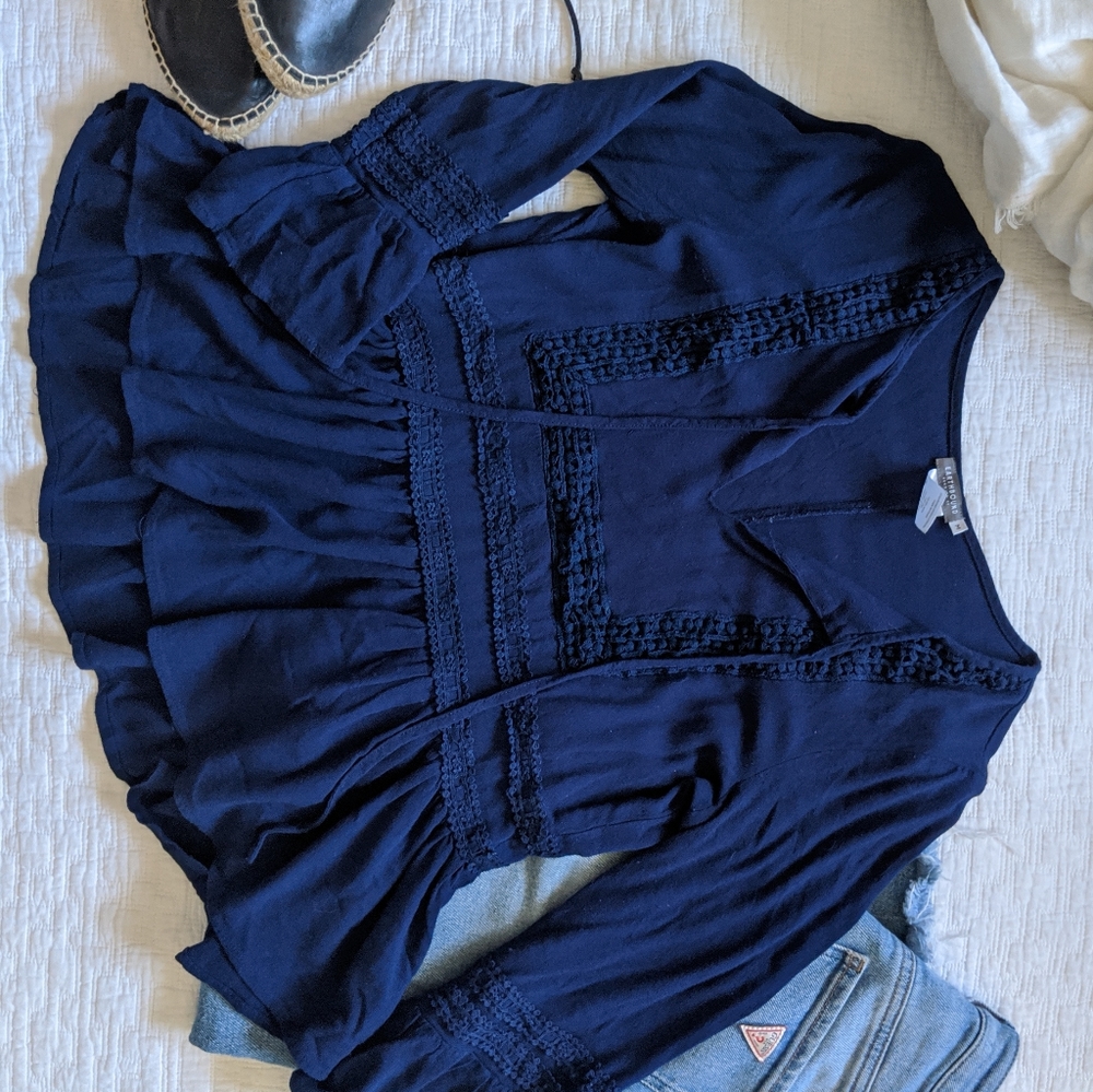 Long-Sleeve Peasant Shirt